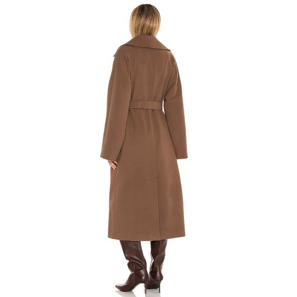 NEW Revolve EAVES The Jacintha Coat Brown WNTR7 - Picture 4 of 8